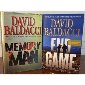 DAVID BALDACCI Lot Of 2 Hardcover 1st Edition Books (Memory Man & Endgame)